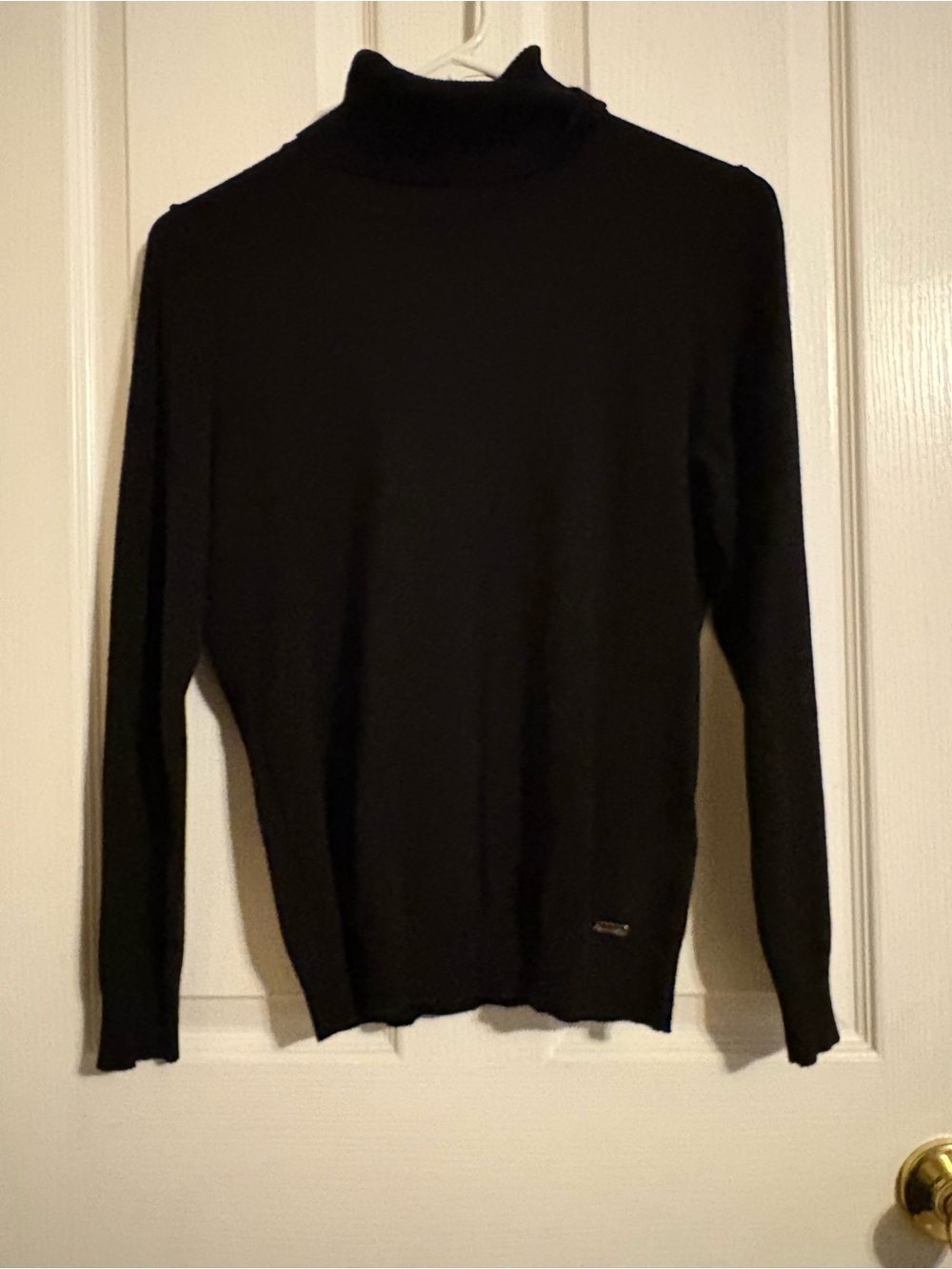 Calvin Klein Black Turtleneck Sweater - Slim Knit